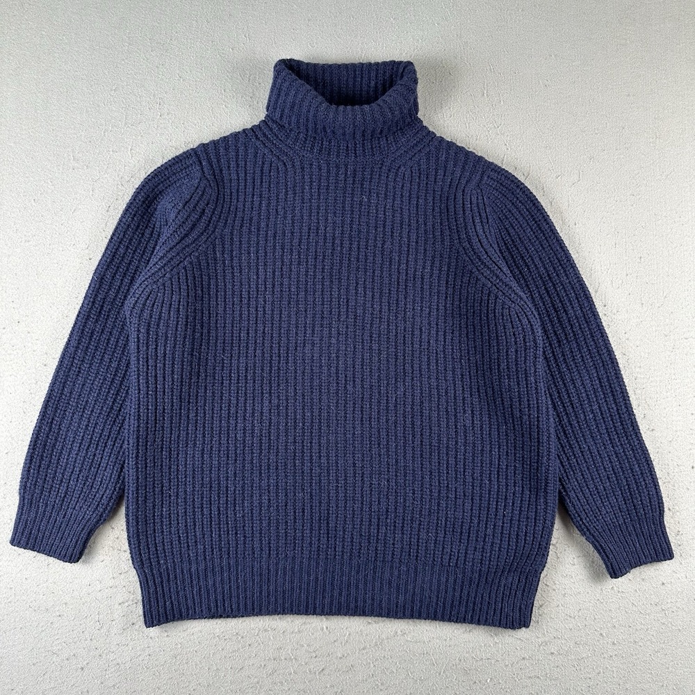Peruvian Connection Glenda Bailey Turtleneck Sweater‎ Women's Large Blue Alpaca